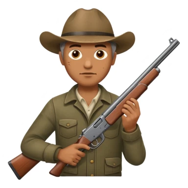 A guy with a shotgun. sticker