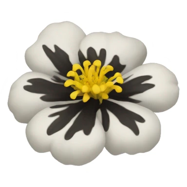 Black Dalila flower sticker