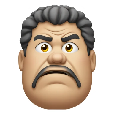 1 extremely angry overweight man sticker