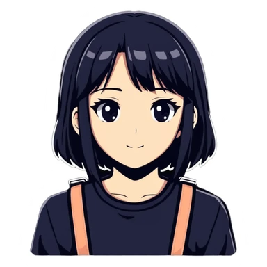 anime girl from anime "Roshidere" sticker