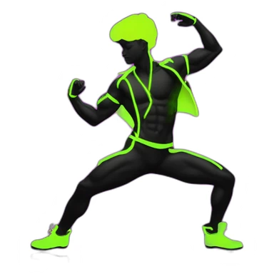  male dancer big booty neon sign style sticker