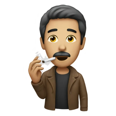 person smoking  sticker