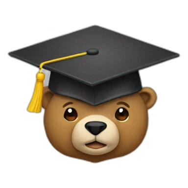 Dropout bear graduation sticker