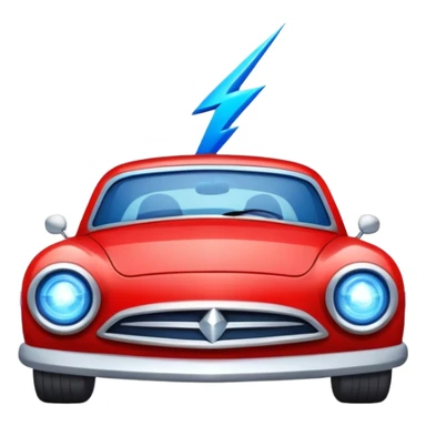 Un carro rojo con ojos azules y que tenga alerón y un Rayo y un 95 en las puertas  sticker