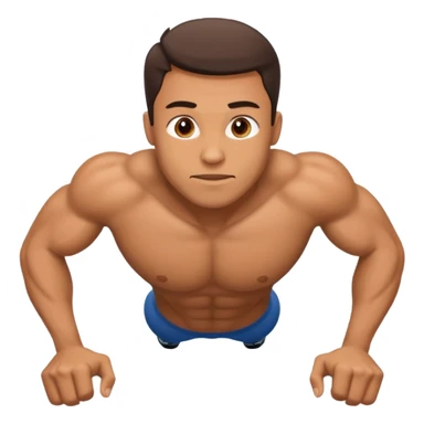 man doing push-ups sticker