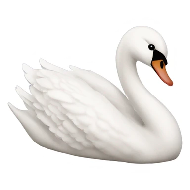 Swan with sparkling brown with black ribbon on neck  sticker