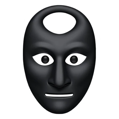 black mask with big nose sticker