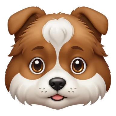 Dog with big teary eyes, head tilted down,  sticker