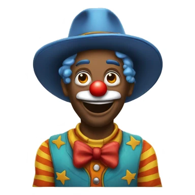 clown cowboy sticker