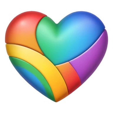 Corazon de arcoiris sticker
