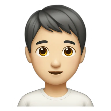 chinese boy with Japanese short hair sticker