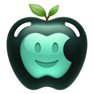 3D technical icon representing Administrative Responsibility with black and mint green (#B5F4D3) colors, compliance metrics, accountability, apple emoji style sticker