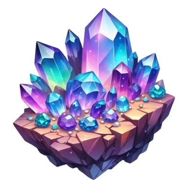  Random Scenic Aesthetic Nebula-Crystals Stones Minerals Clusters Stones Scenery  sticker