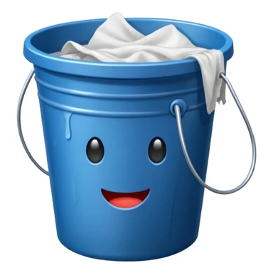bucket with rag sticker