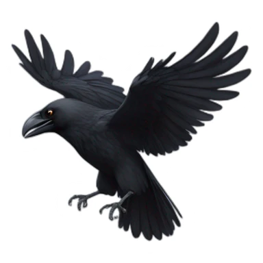black raven wings sticker