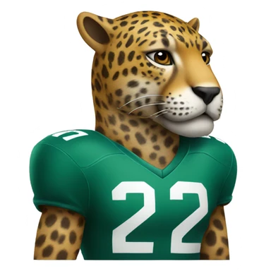 Jaguar wearing a football jersey  sticker