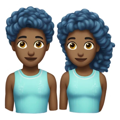 Aquarius twins sticker