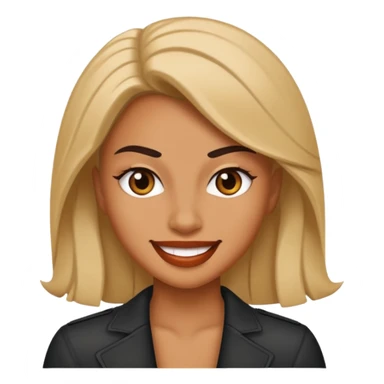 Sassy slay smile emoji with atitude  sticker
