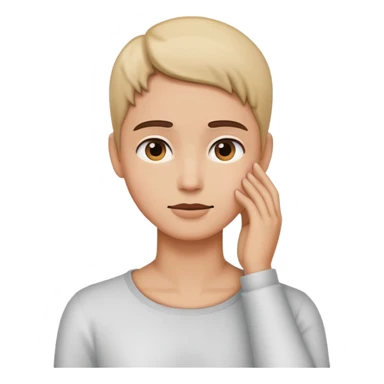 Person holding neck sticker