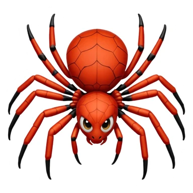 Genera una araña roja sticker