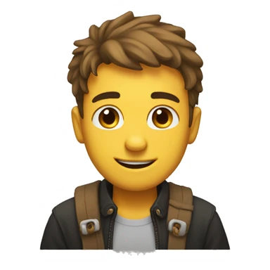 Half smiling half not emoji like :/ sticker