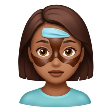 chocolate facial girl sticker