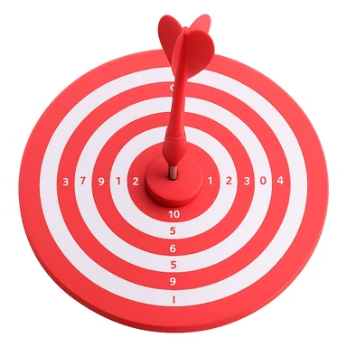 Add a dart in the bullseye of the target. Keep the style consistent with the original image and maintain the transparent background. sticker