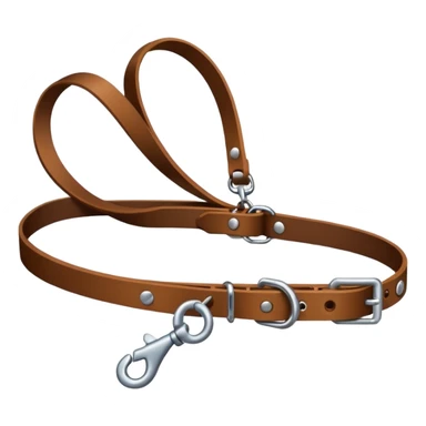 A leash clipped onto a collar that is being pulled on sticker