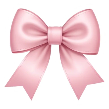 light pink ribbon bow sticker