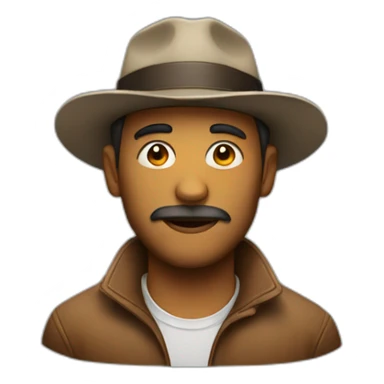 man with hat cinema sticker