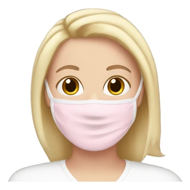 white girl with babypink skincare facemask sticker