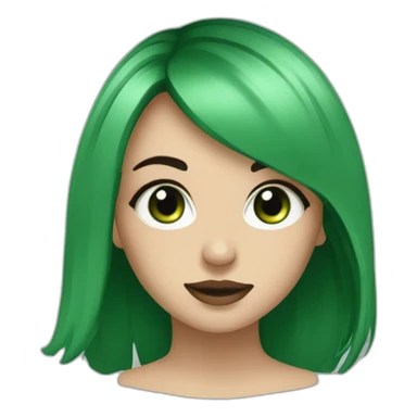 Billie Eillish black and green h sticker