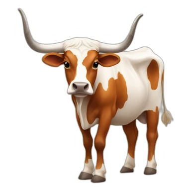 texas longhorn cow sticker