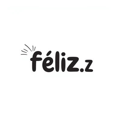 word 'feliz' with smiling accents sticker