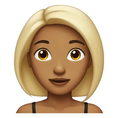 girl with tan skin and black hair emoji sticker