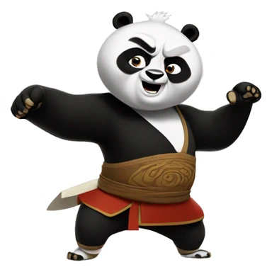 Kung fu panda po fighting thailung  sticker