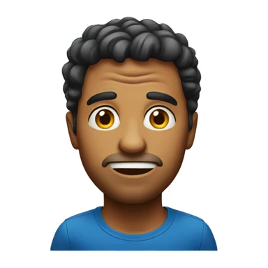 Brazilian man have a surprised  sticker