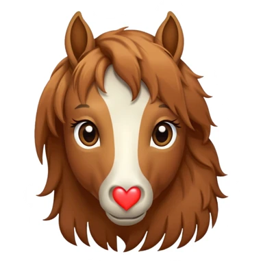 Caballo ojos de corazón  sticker