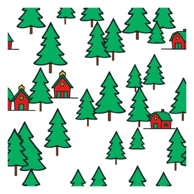 Christmas tree farm sticker