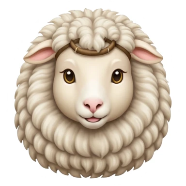 female sheep with long hair sticker