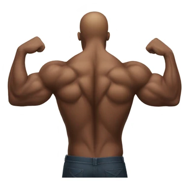 Muscular back sticker