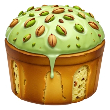 pistacchio panettone con glassa al pistacchio  sticker