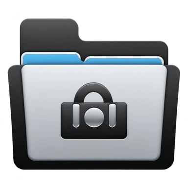 computer folder icon black text web design sticker