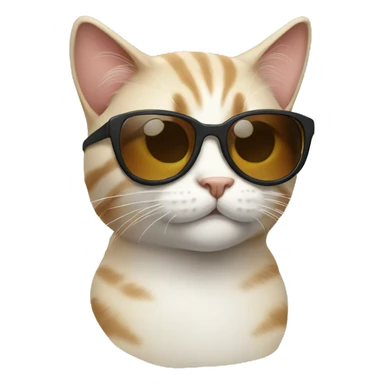 Cat with sunglasses sticker