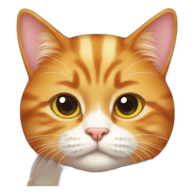 ginger cat with a bow sticker