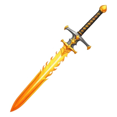 sword on fire emoji style
- Designs that remind you of the blade of Japanese animation extinction sticker
