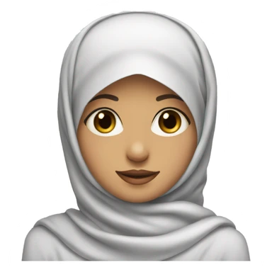 A beautiful and lovely girl wearing a Muslim hijab sticker