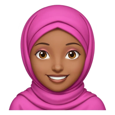 Brownskin black girl with pink hijab  sticker