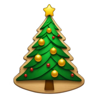 Christmas tree made of wood sticker