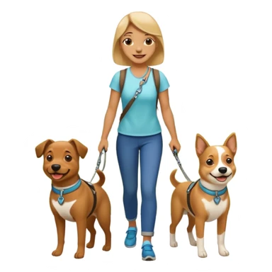 Walker + two dogs,Pet Walkers. sticker